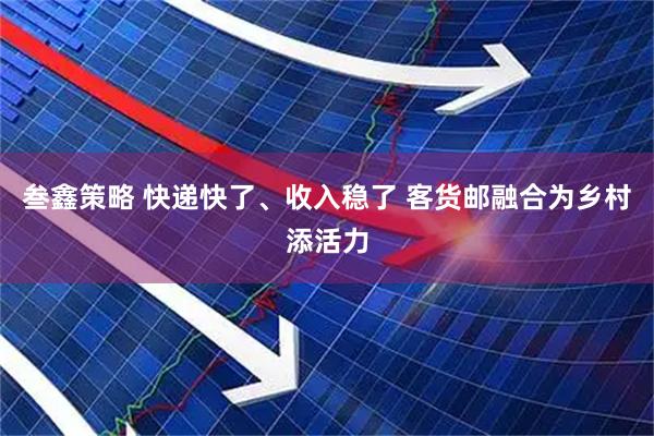 叁鑫策略 快递快了、收入稳了 客货邮融合为乡村添活力