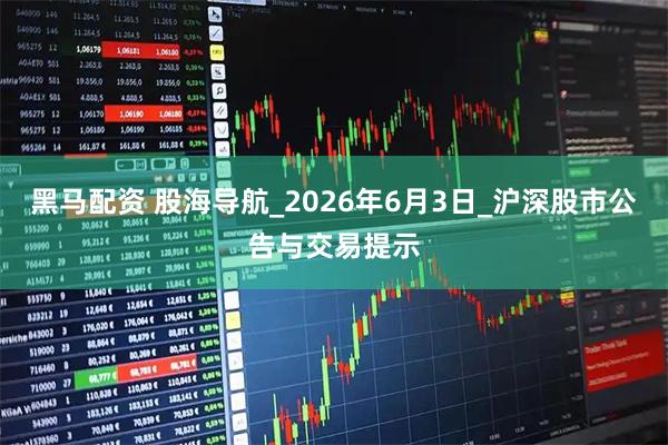 黑马配资 股海导航_2026年6月3日_沪深股市公告与交易提示
