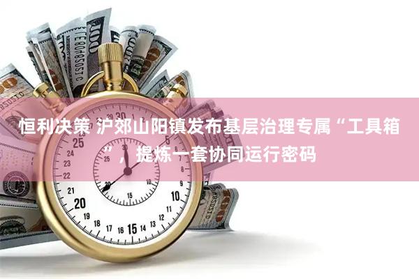 恒利决策 沪郊山阳镇发布基层治理专属“工具箱”，提炼一套协同运行密码